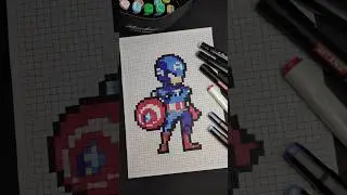 Step-by-Step Captain America Pixel Art Tutorial
