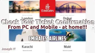 How to Check Emirates Airlines Ticket confirmation - Booking Confirmation in Emirates