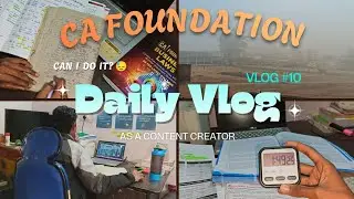 8 Days Left for CA Foundation Exam 😰 | Study Vlog | CA Student Life