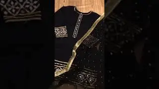 Eid collection Bareeza lawn goti & mirror work shirt & shalwar with stone work chiffon dupatta