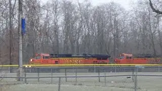 Eastbound BNSF Freight Train Goes Past Agency, Iowa