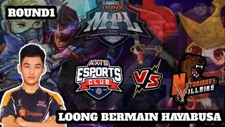 LOONG BERMAIN HAYABUSA !!! AXIS ESPORTS VS NOTORIOUS VILLAINS ROUND1 MPL MY SG S4