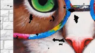 Cat Poster- Green Eyes, Portrait
