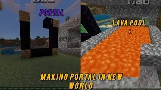 Making portal in new world 🌍| minecraft game play 