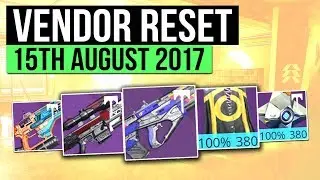 Destiny | WEEKLY VENDOR RESET! - Best Vendor Gear & All 100% Stat Roll Armor! (15th August)