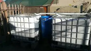 Aquaponics IBC mineralization tanks construction and sand particle filter // Moving bed bio filter
