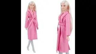 ELENPRIV Pink patent coat for fashion doll/Плащ розовый лаковый одежда для куклы 29 см