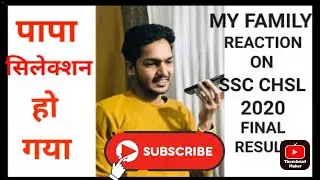 FAMILY REACTION ON MY RESULT🤞 🔥!!  SSC CHSL 2020 FINAL RESULT😱 !!#sscchsl2020