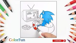 Sonic vs Mario Coloring Page | Drawing and Coloring