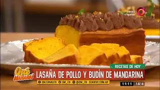 Receta dulce: budín de mandarina con crema de chocolate