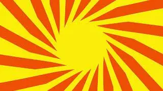 Yellow-orange circular dynamic gyre. Screensaver or background for intro. Footage animation.