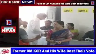 Former CM KCR And His Wife Cast Their Vote | I7 News