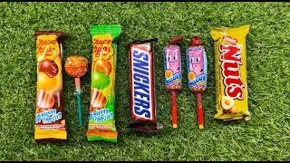 ASMR Most Popular Candys / some lots of colorful rainbow lollipop candy / unpacking chocolate eat