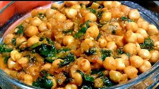 Chole Palak | Chickpeas Recipe With Spinach|