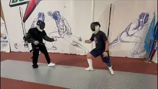 ITALIAN FENCING EPEE LESSON. COACH PIETROPAOLO AND MARCO BALZANO EUROPEAN CHAMPION PLOVDIV 2017