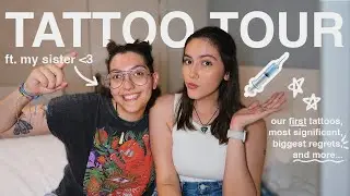 TATTOO TOUR 2023 | fine line sticker sleeve 🪐✨💉 ft. my sister!