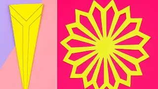 Как вырезать идеальную бумажную звезду | Простой урок по созданию снежинки из бумаги своими рукам...