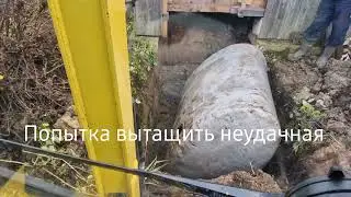 Копаем яму под септик на минике