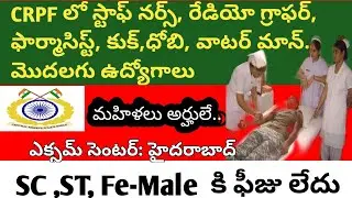 Staff Nurse In CRPF/CRPF Recruitment2020/Government Jobs/ap ts jobs/latest jobs in telugudtaff