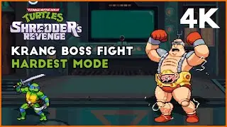 TMNT Shredder's Revenge - KRANG BOSS FIGHT (Gnarly Difficulty)