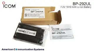 Icom BP292UL 1900 mAh Intrinsically Safe Battery for M85