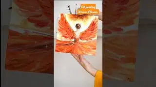 Woman Phoenix oil painting || I'm painting a phoenix girl with oil paints #painting #oilpainting