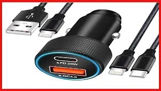 iPhone 13 Car Charger with Fast Dual Charging and Apple MFi Certified Cables