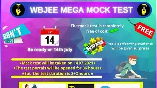 WBJEE 2021 MEGA MOCK TEST 4 || HOW TO SIGN UP AND ATTEMPT MOCK TEST