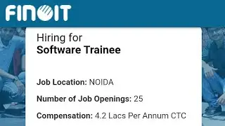 Finoit Technology Hiring Freshers As Software Engineer Trainee | CTC -4.2LPA | APPLY NOW