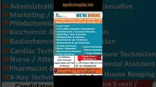 Apollo hospital job, walk in interview odisha