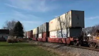 NS 2607, 9031 & 6615 Leads an Intermodal East, Galesburg, IL