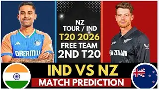IND vs NZ Today Match Prediction 🦁 | India vs New Zealand 2nd T20 Prediction 2026