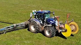 Slurry | Grasland bemesten met New Holland T6.180 en Bomech sleepslang | Van der Woerd | 2020