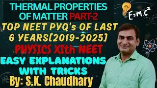 THERMAL PROPERTIES OF MATTER🚀PYQ's for NEET 2026🎯 NEET PYQ's( 2019 - 2025)😱#viral  #neet2026 #video