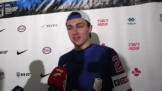 NHL Draft Prospect Chase Reid Reacts To Scoring A Goal For Team USA In His World Juniors Debut