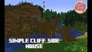 How to make a simple Cliff-side spruce house in Minecraft ||Brainy Tutorials||