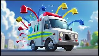 White Ambulance Whistles the Colors 🚑🎨 | Color Learning | Nursery Rhymes & Kids Songs