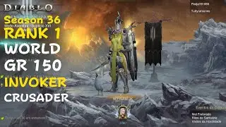 Diablo 3 Season 36 RANK 1 World GR 150  CRUSADER INVOKER  ( 26 / 42  set ).