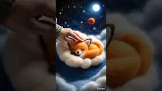 Adorable BABY FOX On A Cloud ☁️ | FELT Effect #Shorts