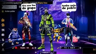 FINGI SER POBRE  E FUI MUITO HUMILHADO PELOS ALEATORIOS NO FREE FIRE 🙁