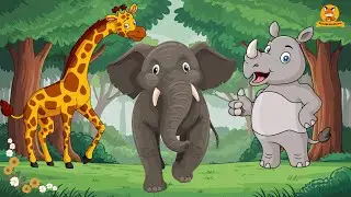 Wild Animal Sounds In Nature: Giraffe, Elephant, Rhino, Llama, Wallaby - Animal Moments