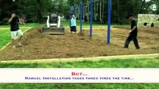 Manual Installation of Engineered Wood Fiber Playground Mulch