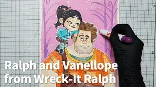 주먹왕 랄프 랄프와 바넬로피 그리기, Drawing Ralph and Vanellope from Wreck-It Ralph