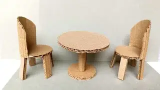 How to Make a Small Chair and Table with Cardboard | make chair and table | amazing cardboard craft