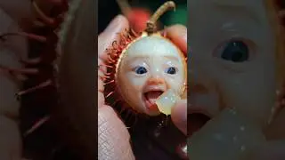 Trying a rare tropical fruit 😲🍒 #fruitbaby #tropicalfruit #ai #shorts