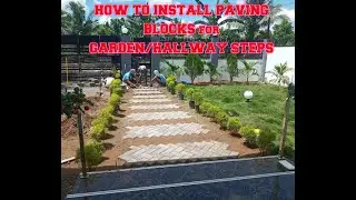 How to Install Paving Blocks for Garden/Hallway Steps | Step by Step | Simple Garden Landscape Ideas