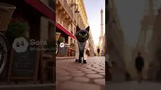 「パリへ行ったにゃ」#PARIS#cat#黒猫#猫のいる暮らし #ふくにゃんこ