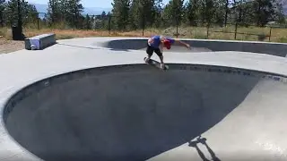Regular Slow Motion Backside Smith Grind || Bowl Skateboarding