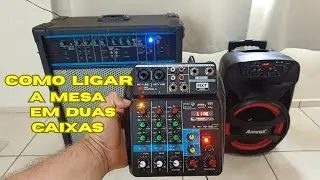 Como ligar a mesa de som em duas caixas ativas