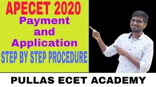 AP ECET2020 APPLICATION STEP BY STEP PROCEDURE||HOW TO FILL APECET APPLICATION